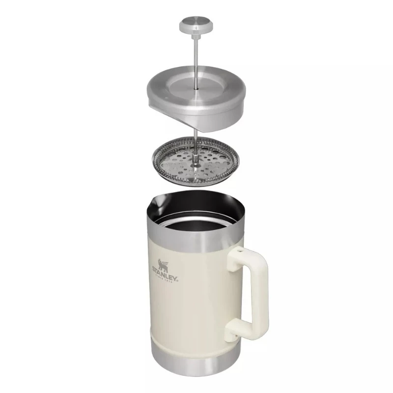 Cafeteira térmica francesa STANLEY The Stay-Hot French Press 1,4L em creme brilhante