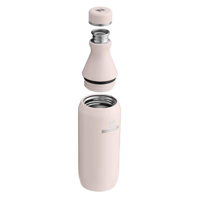 Garrafa térmica STANLEY The All Day Slim Bottle 0,35L rosa-claro brilhante