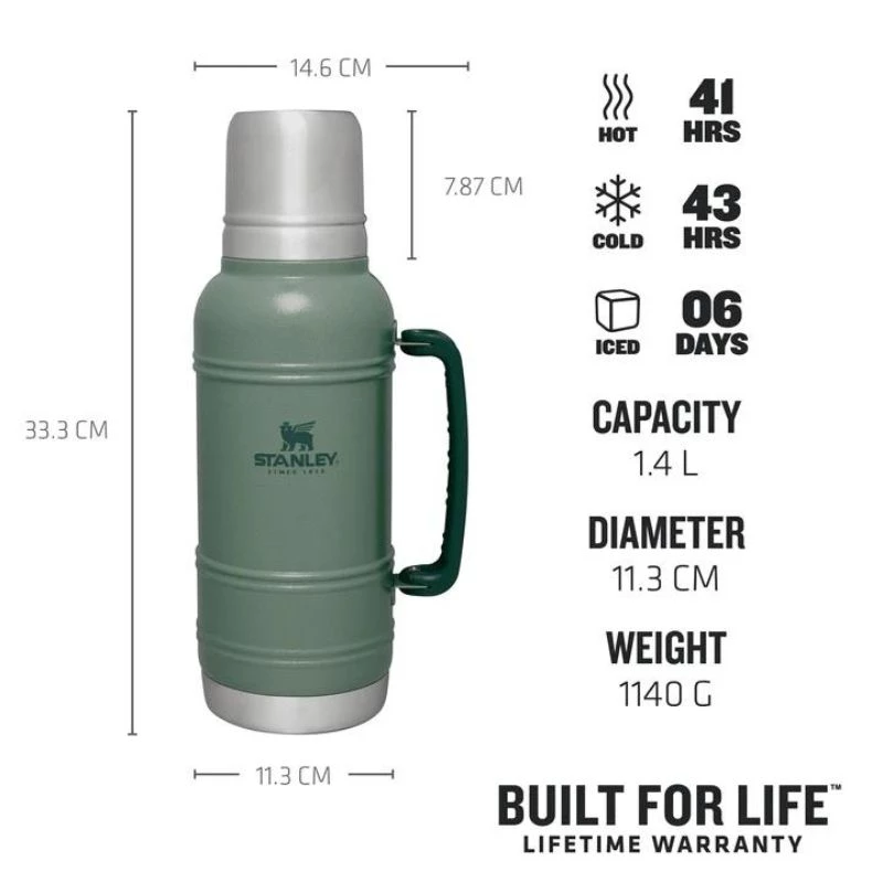 STANLEY garrafa térmica The Artisan 1,4L verde-floresta