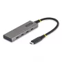 Hub USB-C StarTech de 4 portas - 10 Gbps, carregamento PD 100W, proteção contra sobrecorrente, alumínio PCR - 3x USB-C 3.2 Gen 2 + 1x USB-C 3.2 Gen 2 (Power Delivery) - Secretária