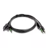 Cabo combinado KVM StarTech.com 1,8 m DisplayPort com USB 2.0 e áudio de 3,5 mm – conforme TAA