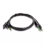 Cabo combinado KVM StarTech.com 1,8 m DisplayPort com USB 2.0 e áudio de 3,5 mm – conforme TAA