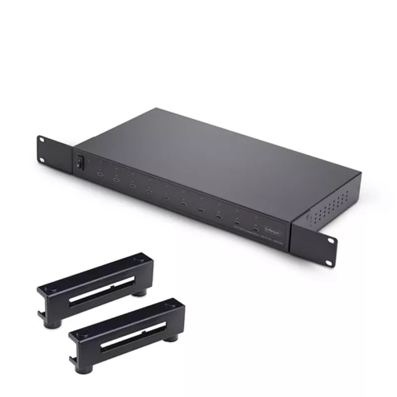 StarTech.com Estação de carregamento USB-C de 10 portas - 60W por porta, 350W total, USB PD 3.0, compatível com TAA, Desktop 10E-CHARGING-STATION
