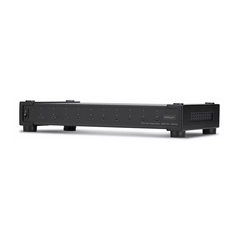 StarTech.com Estação de carregamento USB-C de 10 portas - 60W por porta, 350W total, USB PD 3.0, compatível com TAA, Desktop 10E-CHARGING-STATION