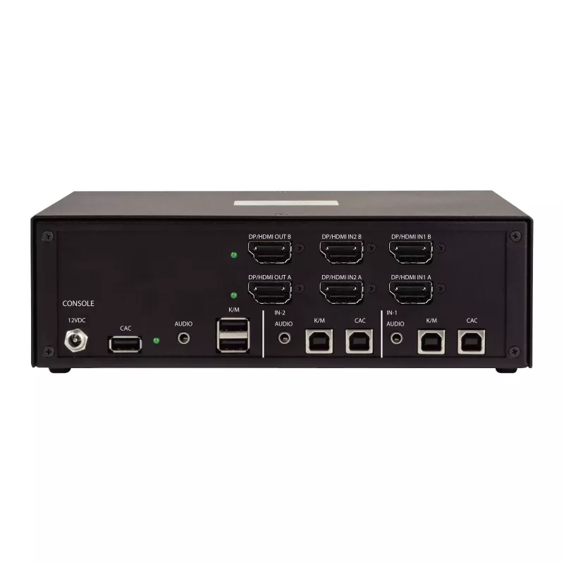 StarTech.com CK4-HP202C Comutador KVM seguro de 2 portas para dois monitores, HDMI/DisplayPort, 4K 60Hz, NIAP 4.0