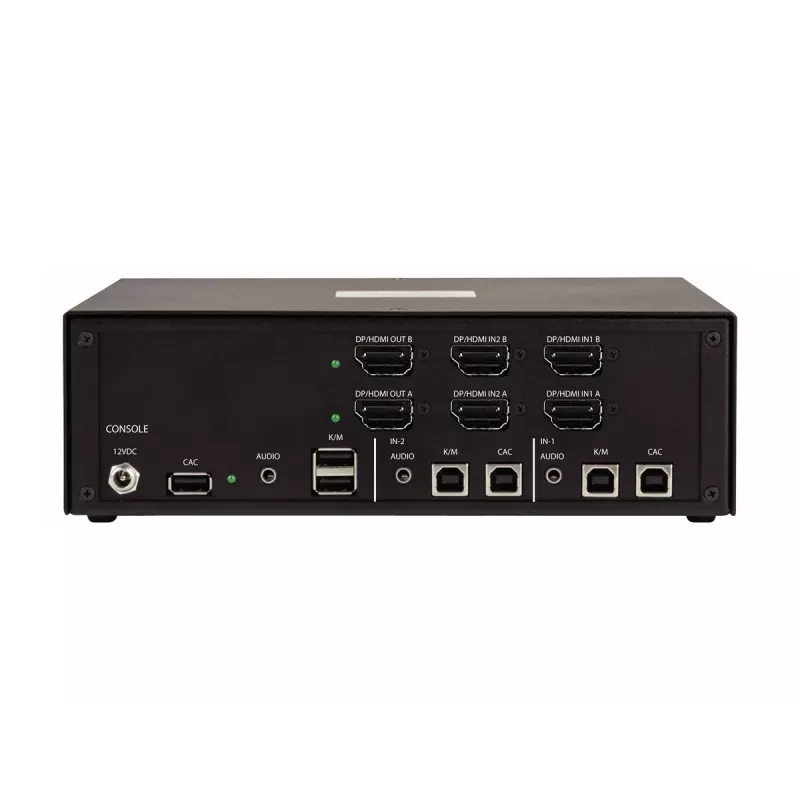 StarTech.com CK4-HP202C Comutador KVM seguro de 2 portas para dois monitores, HDMI/DisplayPort, 4K 60Hz, NIAP 4.0