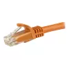 StarTech.com Cabo Ethernet CAT6 de 7,5m, Cabo Patch RJ45 Snagless 10 Gigabit 650MHz 100W PoE, Cabo de Rede UTP CAT 6 10GbE com Alívio de Tensão, Laranja, Cablagem Certificada UL/TIA - Categoria 6 - 24AWG (N6PATC750CMOR)