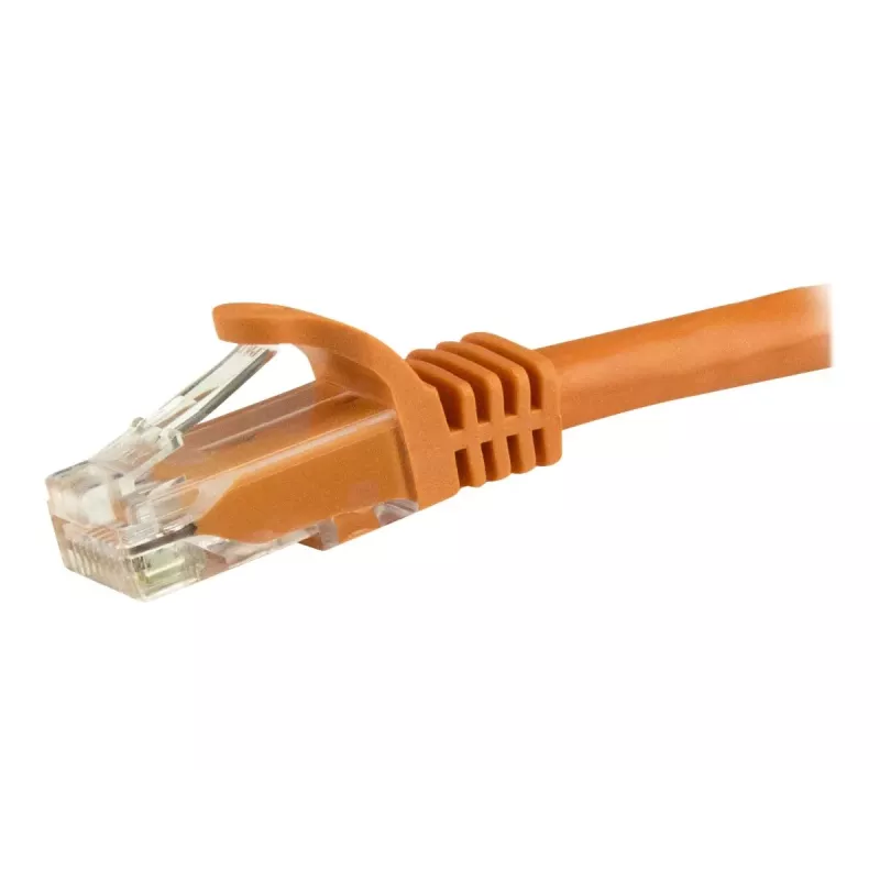 StarTech.com Cabo Ethernet CAT6 de 7,5m, Cabo Patch RJ45 Snagless 10 Gigabit 650MHz 100W PoE, Cabo de Rede UTP CAT 6 10GbE com Alívio de Tensão, Laranja, Cablagem Certificada UL/TIA - Categoria 6 - 24AWG (N6PATC750CMOR)