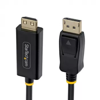 StarTech.com Cabo adaptador DisplayPort para HDMI de 4,5 m com conectores de aperto, 4K 60Hz HDR, preto
