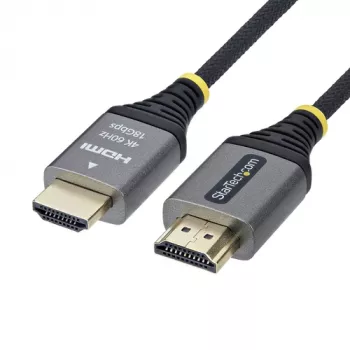 Cabo HDMI Premium High Speed com Ethernet StarTech.com - 2m - 4K 60Hz - preto e prateado