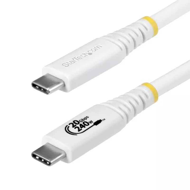 Cabo StarTech.com USB4 de USB-C para USB-C, 20 Gbps, 240W PD, 2 m, branco