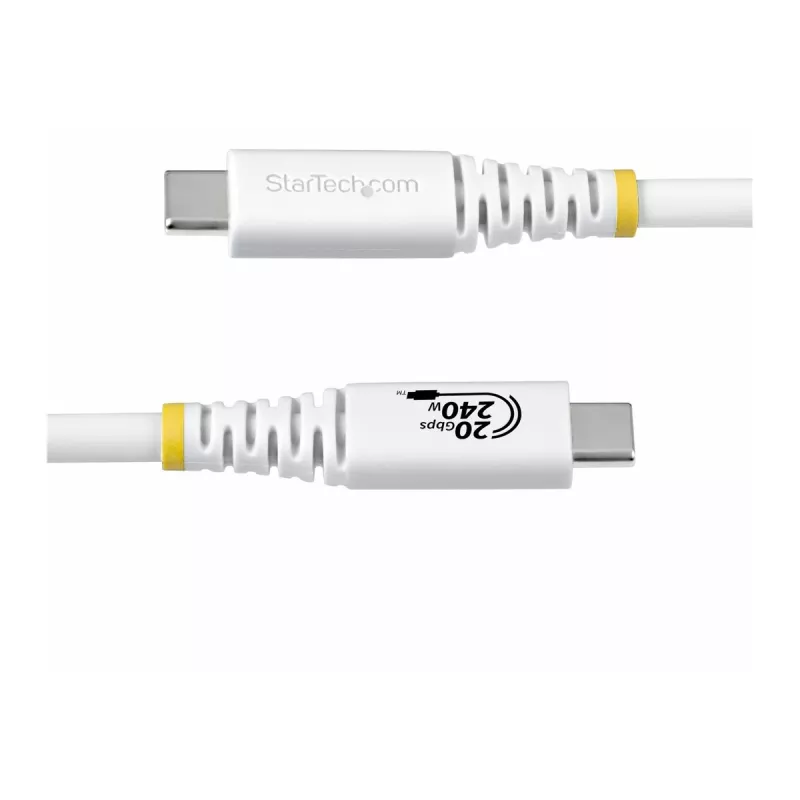 Cabo StarTech.com USB4 de USB-C para USB-C, 20 Gbps, 240W PD, 2 m, branco