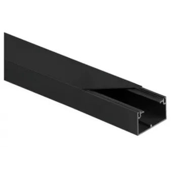STASIŃSKI CLS 40x25 Conjunto de canal de instalação elétrica preto 2m (pack de 10)
