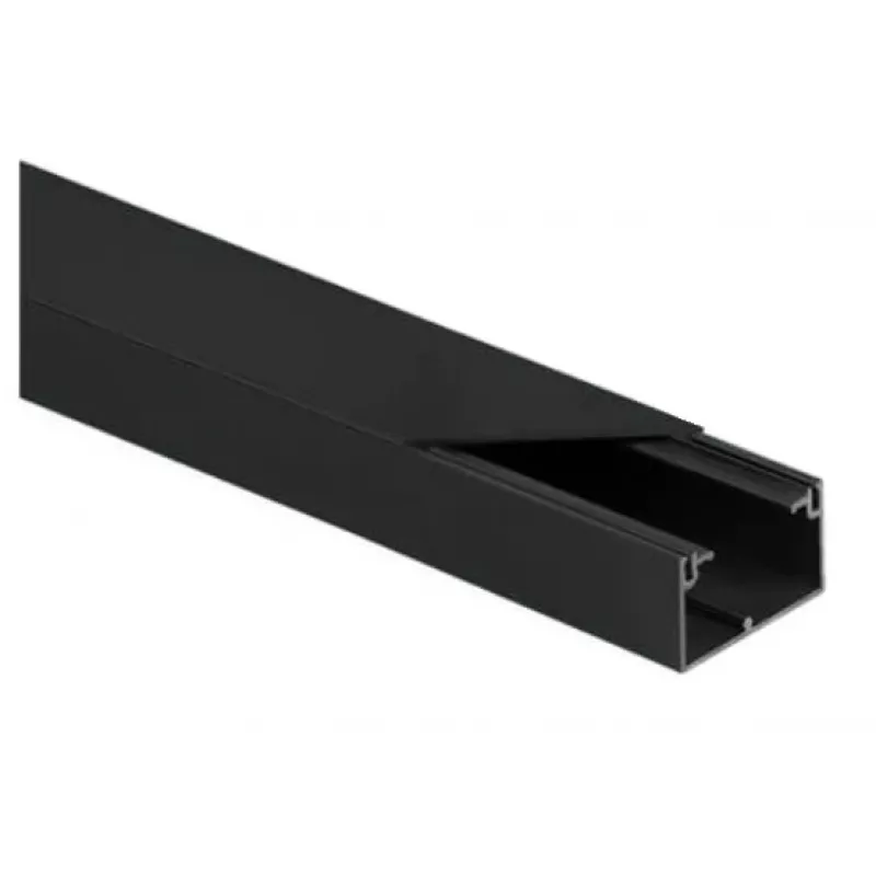 STASIŃSKI CLS 40x25 Conjunto de canal de instalação elétrica preto 2m (pack de 10)