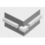 STASIŃSKI NZ 35x18 Canto exterior para calha de instalação elétrica, branco