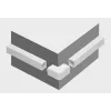 STASIŃSKI SP. Z O.O. NZ 20x14 Canto exterior branco para calha de cabos 20x14mm