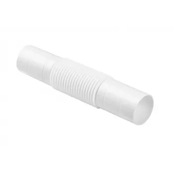 STASIŃSKI ZCL-32 Conector reto para tubo flexível, 32 mm, branco