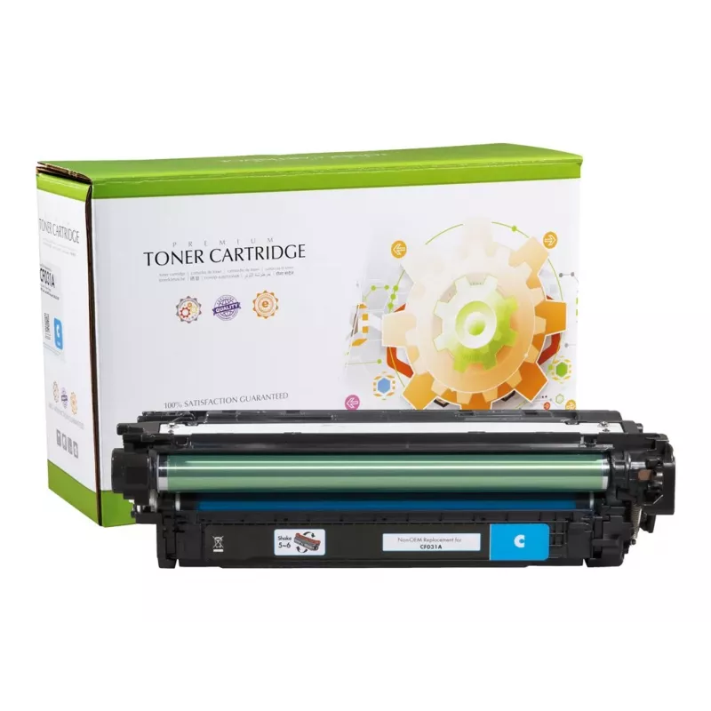 Tinteiro de toner STATIC CONTROL STATIC compatível com HP CF031A ciano recondicionado 12.500 páginas