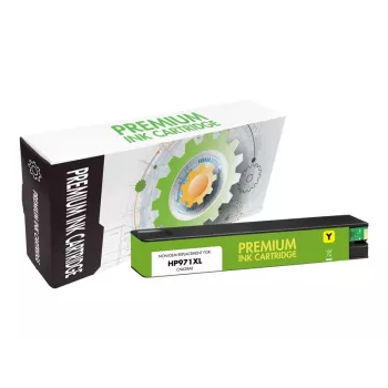 Tinteiro de tinta STATIC compatível com HP 981XL amarelo recondicionado 10.000 páginas