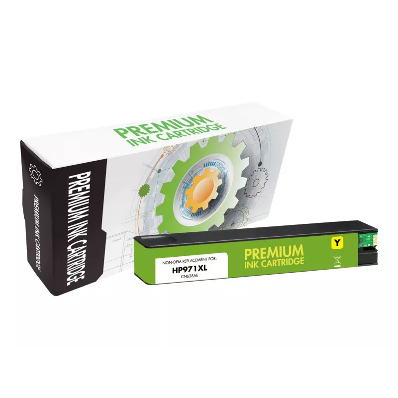 Tinteiro de tinta STATIC compatível com HP 981XL amarelo recondicionado 10.000 páginas