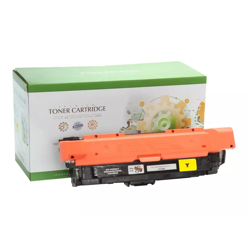 Tinteiro de toner STATIC compatível com HP CF332A amarelo recondicionado 15.000 páginas