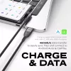 STATIK PowerPivot Pro Cabo de nylon entrançado, USB-C para USB-C, 2m, preto