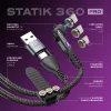 Statik 360 Pro Cabo 2.0 apenas USB-C; 1m, preto