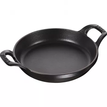 Forma redonda para forno e gratinar Staub 16 cm 0,4 L ferro fundido preto