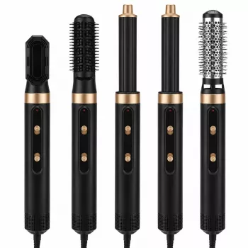 StayBeauty da Extralink M-17934 modelador de ar quente 5 em 1 com tecnologia de iões, 1000W, 5 acessórios, calor e velocidade ajustáveis