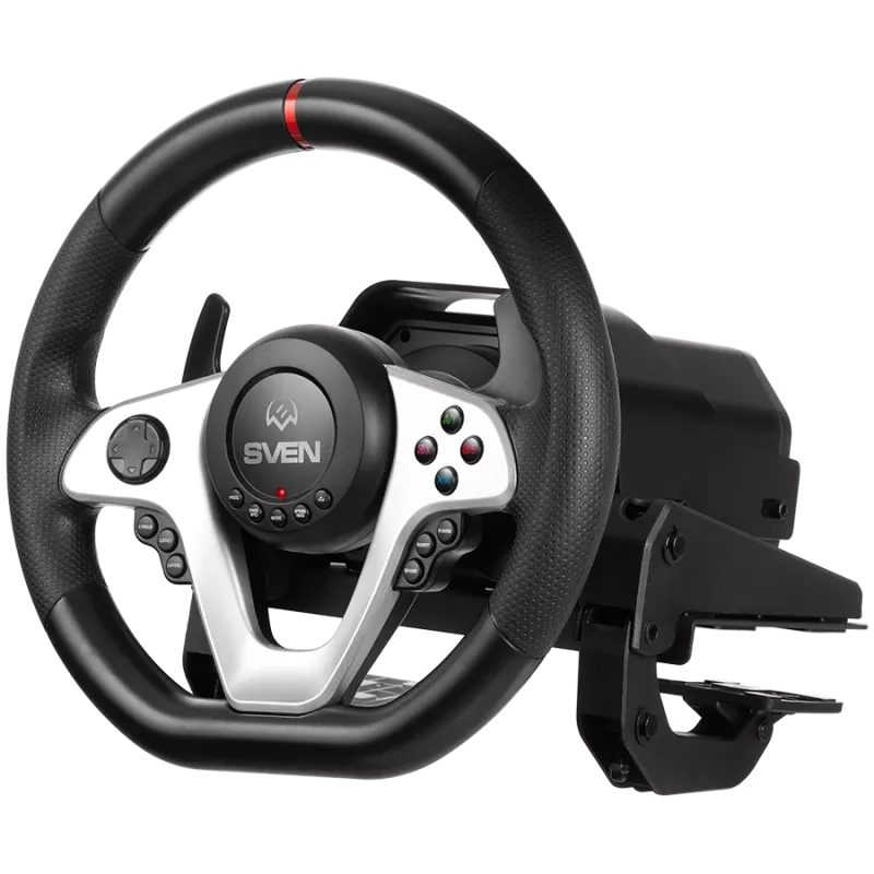 Volante SVEN GC-W1000 com pedais, caixa de velocidades, force feedback, D-Pad, 17 botões, para Xbox One/PS4/PC/X-D-Input