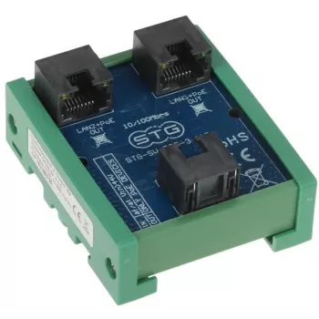 STG STG-SW-POE-3-110 switch PoE / extensor, 2 portas PoE + 1 uplink, 10/100 Mbit/s