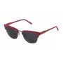 STING Óculos de sol unissexo SST02551568F retangulares armação preta brilhante lentes cinzentas degradê 51/20/145 mm