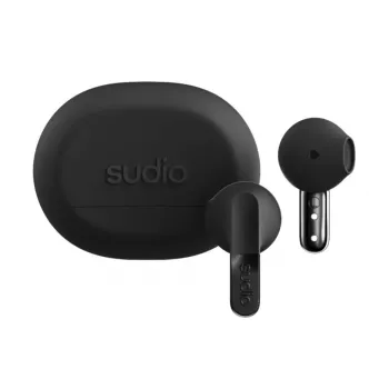 Sudio N3 auriculares Bluetooth sem fios com microfone, Onyx Black