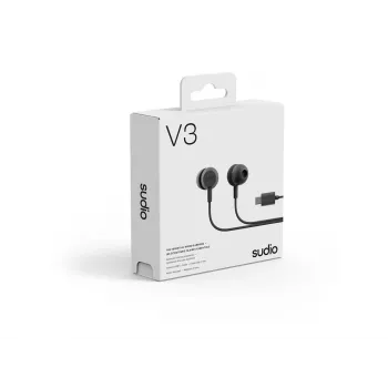 Sudio V3 Auscultadores In-Ear Sem Fios com Microfone, Carregamento USB-C, Dusty Black