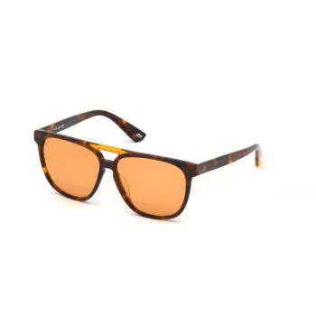 Óculos de sol WEB EYEWEAR unissexo WE0263-5956J quadrados armação de acetato Havana lentes de policarbonato verdes 59/13/145 mm UV400