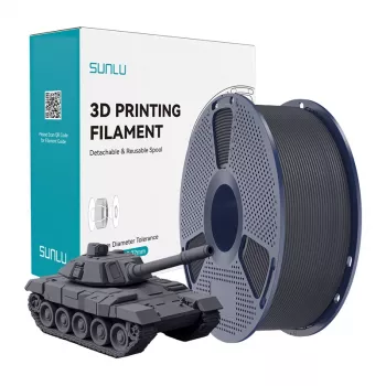 Filamento Sunlu PLA+ High-Speed, cinzento