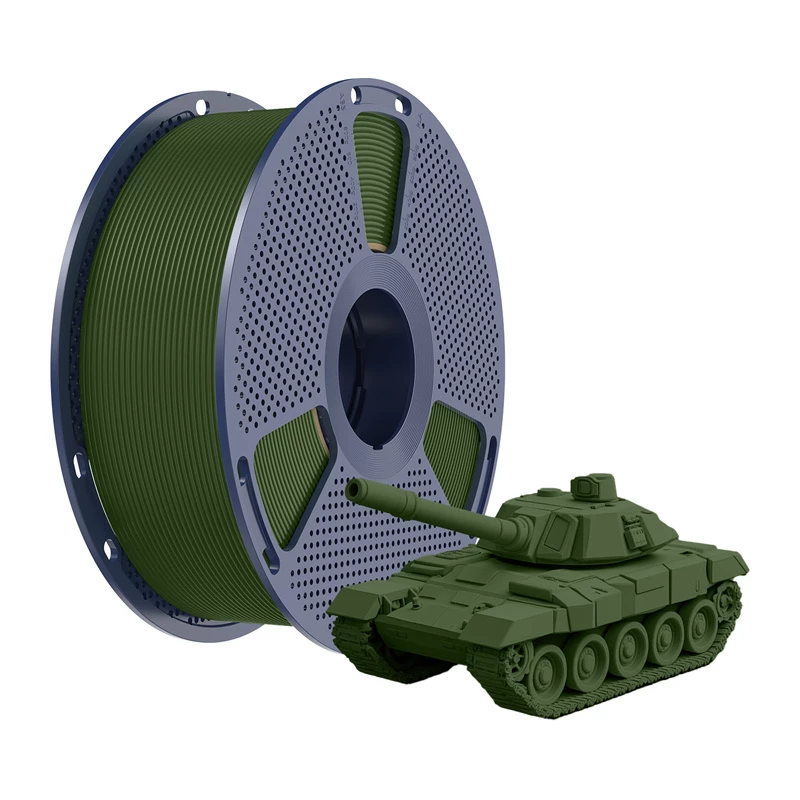 SUNLU PLA+ High-Speed Olive Filamento 1.75mm 1kg para Impressoras FDM