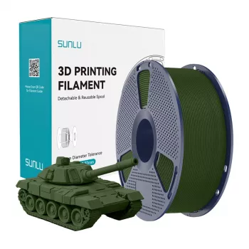 SUNLU PLA+ High-Speed Olive Filamento 1.75mm 1kg para Impressoras FDM