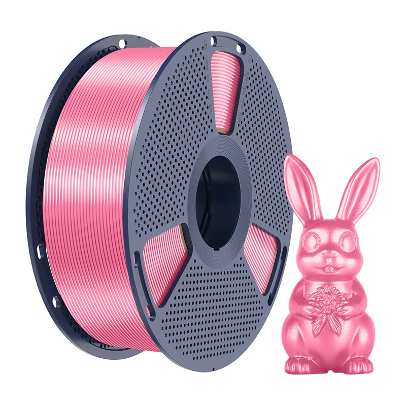 Sunlu PLA+ Silk Filamento 1,75 mm Rosa 1 kg – Acabamento Seda de Alto Brilho para Impressoras 3D FDM