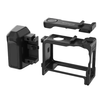Sunnylife Suporte e moldura 2 em 1 para DJI Osmo Action 6 (preto)