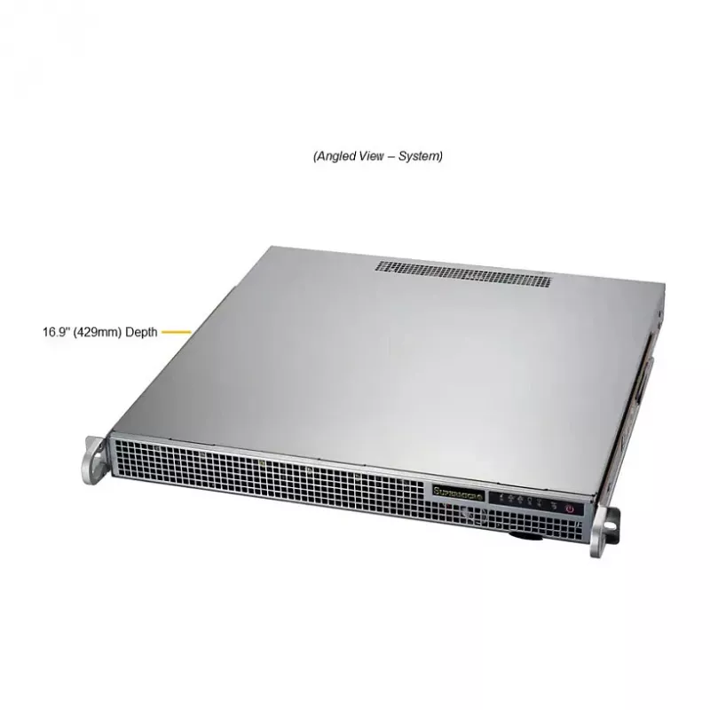 Super Micro Servidor rack 1U barebone AS-1015A-MT, H13SAE-MF, 4x 2,5 polegadas Hot-Swap, 500W Platinum