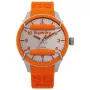 Relógio de quartzo analógico para homem SUPERDRY SYG125O 44 mm mostrador preto bracelete de silicone laranja
