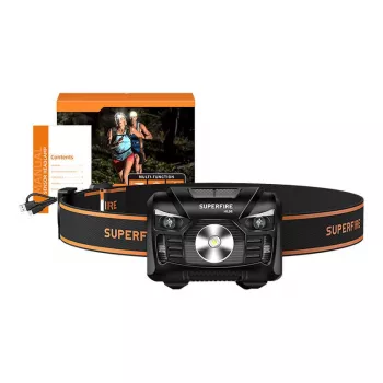 Lanterna de cabeça LED recarregável Superfire HL06 500 lúmen, IP44