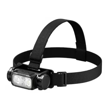 Lanterna frontal LED recarregável SUPERFIRE HL106, 1200 lúmenes, USB-C, IPX4, alcance de 200 m, 5 modos, ângulo ajustável, preta
