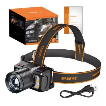 Lanterna de cabeça Superfire HL25 700lm USB-C