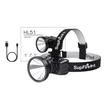 Superfire HL51 Lanterna de Cabeça, 160 lm, Micro-USB, 4 Modos, 300 m