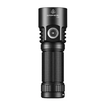 Superfire L22 XHP70.2 Lanterna LED 3000 Lúmenes USB-C Recarregável Powerbank Preto