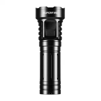 Lanterna LED recarregável USB-C Superfire L24, 2500 lúmenes, alcance de 500 m, IP44, preta