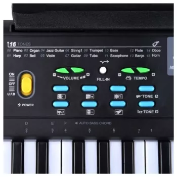 Teclado SUPRIMO 605 UFB com microfone para aprender a tocar, para crianças