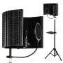 Painel acústico de 5 painéis SUPRIMO AC5 SET para microfone, dobrável, preto